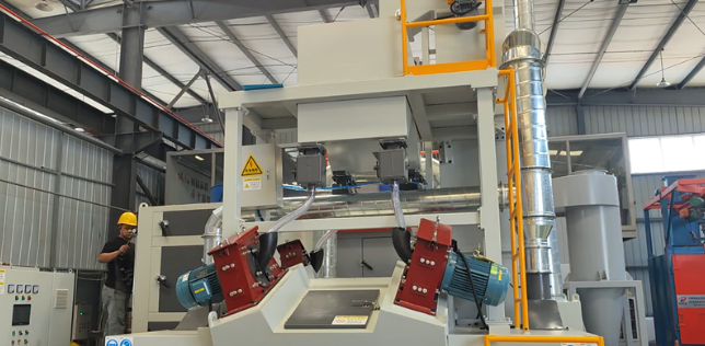 白山板材除锈强化，通过式抛丸机应用案例